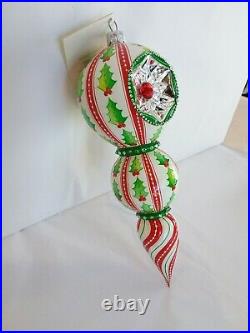 Patricia Breen Christmas Ornament Bedazzling Reflector Holly 2013 8 inch