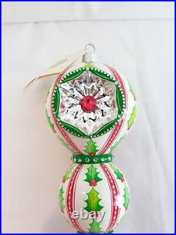 Patricia Breen Christmas Ornament Bedazzling Reflector Holly 2013 8 inch