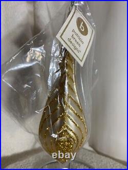 Patricia Breen Christmas ornament, La Plume, Gold #5193, 2022 Limited qty