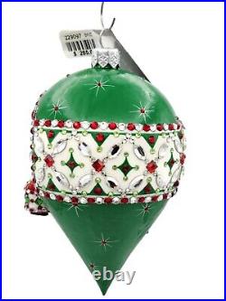 Patricia Breen Courtauld Reflector Pine Green Christmas Holiday Drop Ornament