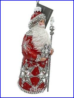 Patricia Breen Crystalline Claus Red White Crystal Santa Christmas Tree Ornament