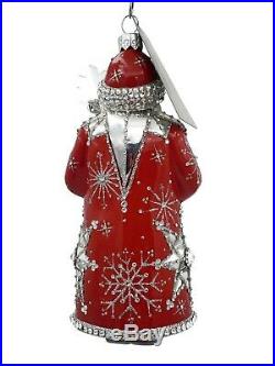 Patricia Breen Crystalline Claus Red White Crystal Santa Christmas Tree Ornament