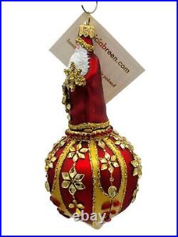 Patricia Breen Edwardian Noël Red Gold Santa Claus Ornament Neiman Marcus