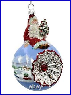 Patricia Breen Glorious St Moritz Santa Claus Reflector Christmas Tree Ornament