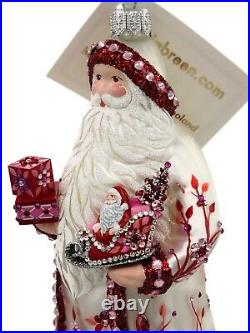 Patricia Breen Godwin Claus Foret Fantastique Red Christmas Holiday Ornament