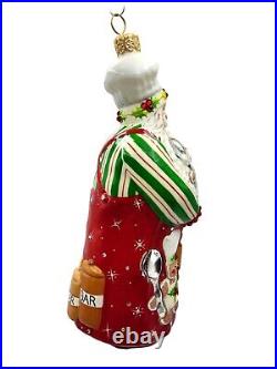 Patricia Breen Holiday Baking Santa Claus Gingerbread Christmas Tree Ornament