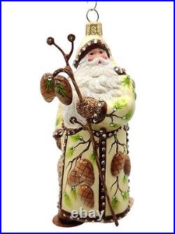 Patricia Breen Long Journey Home Santa Claus Pine Cones Christmas Tree Ornament