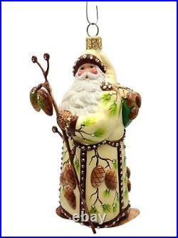 Patricia Breen Long Journey Home Santa Claus Pine Cones Christmas Tree Ornament