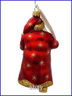 Patricia Breen Magnifique Red Gold Santa Claus Cornucopia Ornament Neiman Marcus