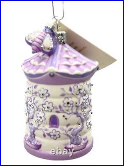Patricia Breen Zenskep Chinoiserie Violet Beehive Christmas Holiday Ornament