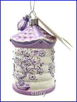 Patricia Breen Zenskep Chinoiserie Violet Beehive Christmas Holiday Ornament