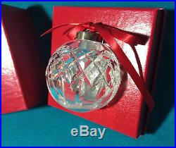 RARE 1991 Waterford Christmas Annual 1st Ed Crystal Ball Holiday Ornament in Box