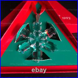 RARE Retired Swarovski Crystal 1992 Christmas Snowflake Ornament 168690 Boxed