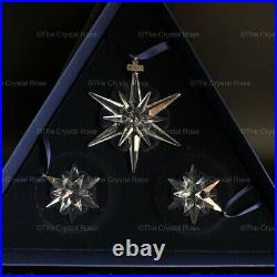 RARE Swarovski Crystal 2005 Annual Edition Snowflake Ornament Set 842602 Xmas