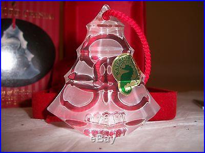 RARE WATERFORD CRYSTAL 1999 12 DAYS OF CHRISTMAS ORNAMENT 5 GOLDEN RINGS MIB