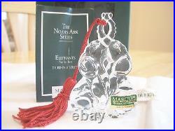 RARE Waterford MARQUIS CRYSTAL Noahs Ark ELEPHANTS 3RD in Series MINT IN BOX