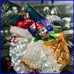Radko 2006 CRYSTAL WARMHEART SANTA Glass Christmas Ornament 1013200