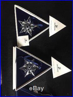 Rare Collection Swarovski Crystal Christmas Ornaments 1992 To 2003 Complete Set