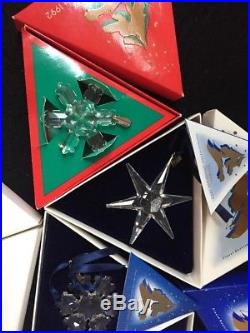Rare Collection Swarovski Crystal Christmas Ornaments 1992 To 2003 Mint In Box