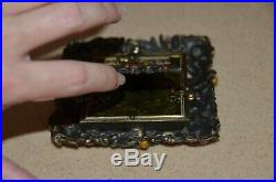 Rare Exquisite Jay Strongwater Christmas Ornaments Holiday Gold Crystal Frame