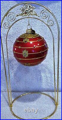 Rare Jay Strongwater 4 Crystal Embedded Christmas Tree Ornament Mint 2002