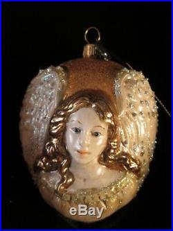 Rare Jay Strongwater Large Angel Christmas Ornament MIB with Swarovski Crystals