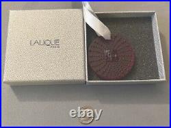 Rare LALIQUE 2011 Red Crystal Masque de Femme Christmas Ornament New in Box