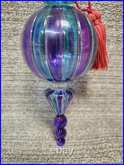 Rare Marquis by Waterford Crystal Venetian Violetta Spire Ornament