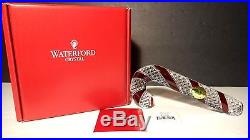 Rare NEW Waterford Crystal Christmas Ornament CANDY CANE 6 New In the Box