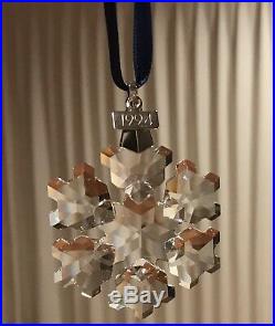 Rare Retired 1994 Swarovski Crystal Snowflake Christmas Ornament Mint in Box