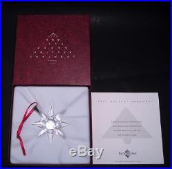 Rare Swarovski Crystal 1991 Christmas Ornament MIB COA Original Box