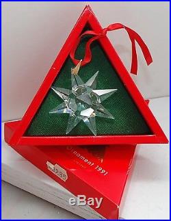 Rare Swarovski Crystal 1991 Christmas Ornament snowflake with box