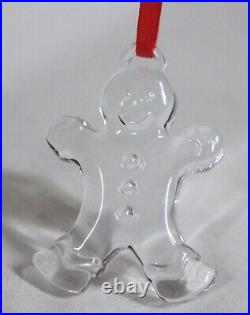 Rare! Tiffany & Co. Crystal Gingerbread Man Mini Christmas Tree Ornament 2 Tall