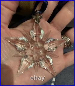 Rare! VERY PRETTY! 2001 Swarovski Crystal Christmas Ornament with Original Box COA
