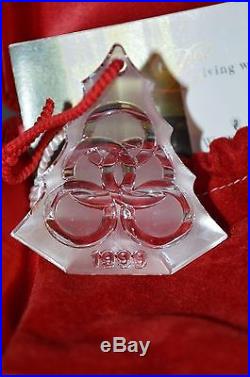 Rare Waterford Crystal Twelve Days of Christmas Five Gold Rings 1999 Ornament