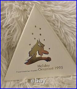 Rare1995 Swarovski Crystal Christmas Holiday Ornament W Box COA Never Displayed