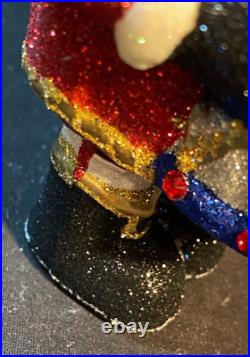 Reed & Barton European Glass Ornament Nutcracker withSwarovski Crystal