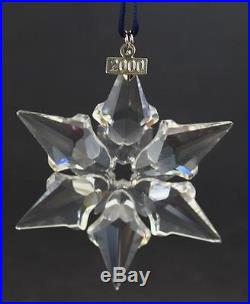 Retired Signed SWAROVSKI Silver Crystal Snowflake 2000 Christmas Tree Ornament