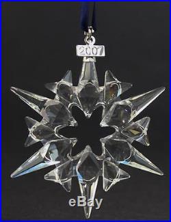 Retired Signed SWAROVSKI Silver Crystal Snowflake 2007 Christmas Tree Ornament