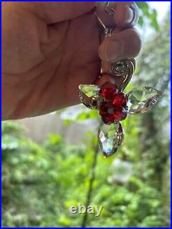 Retired Swarovski Christmas Ornament Winter Berries Crystal 1054566 Red Crystal