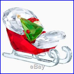 Retired Swarovski Crystal Santa's Sleigh Christmas FIgurine 5403203 Mint New