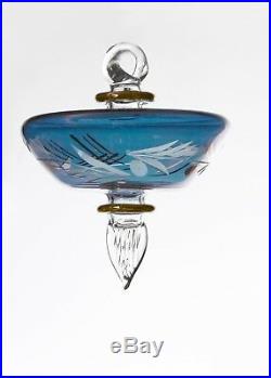 SET of 60 Hand Blown Glass Art Christmas Tree Ornament Ball Hanging Crystal, Swir