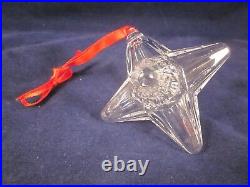 STEUBEN GLASS Christmas Ornament STAR Jack Shaped EXCELLENT in BOX