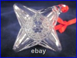 STEUBEN GLASS Christmas Ornament STAR Jack Shaped EXCELLENT in BOX