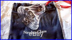 STEUBEN GLASS HOLIDAY BELL Crystal Christmas Ornament Mint Piece New in Box
