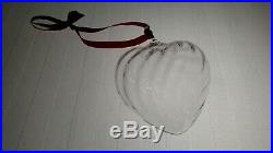 STEUBEN Glass HEART ORNAMENT crystal Christmas tree GIFT with dust bag and box