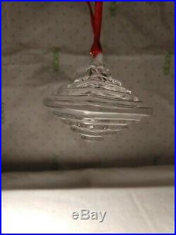 STEUBEN Glass LANTERN Crystal Christmas Ornament Excellent Condition with Box