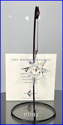 SWAROVSKI 1991 ORNAMENT with CERTIFICATE and FREE DISPLAY