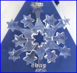 SWAROVSKI 2004 CHRISTMAS HOLIDAY Large Crystal Snowflake ORNAMENT with BOX