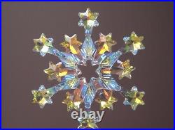 SWAROVSKI 2004 snowflake ornament AB POLAR COATING, CUSTOMIZED for mega tree